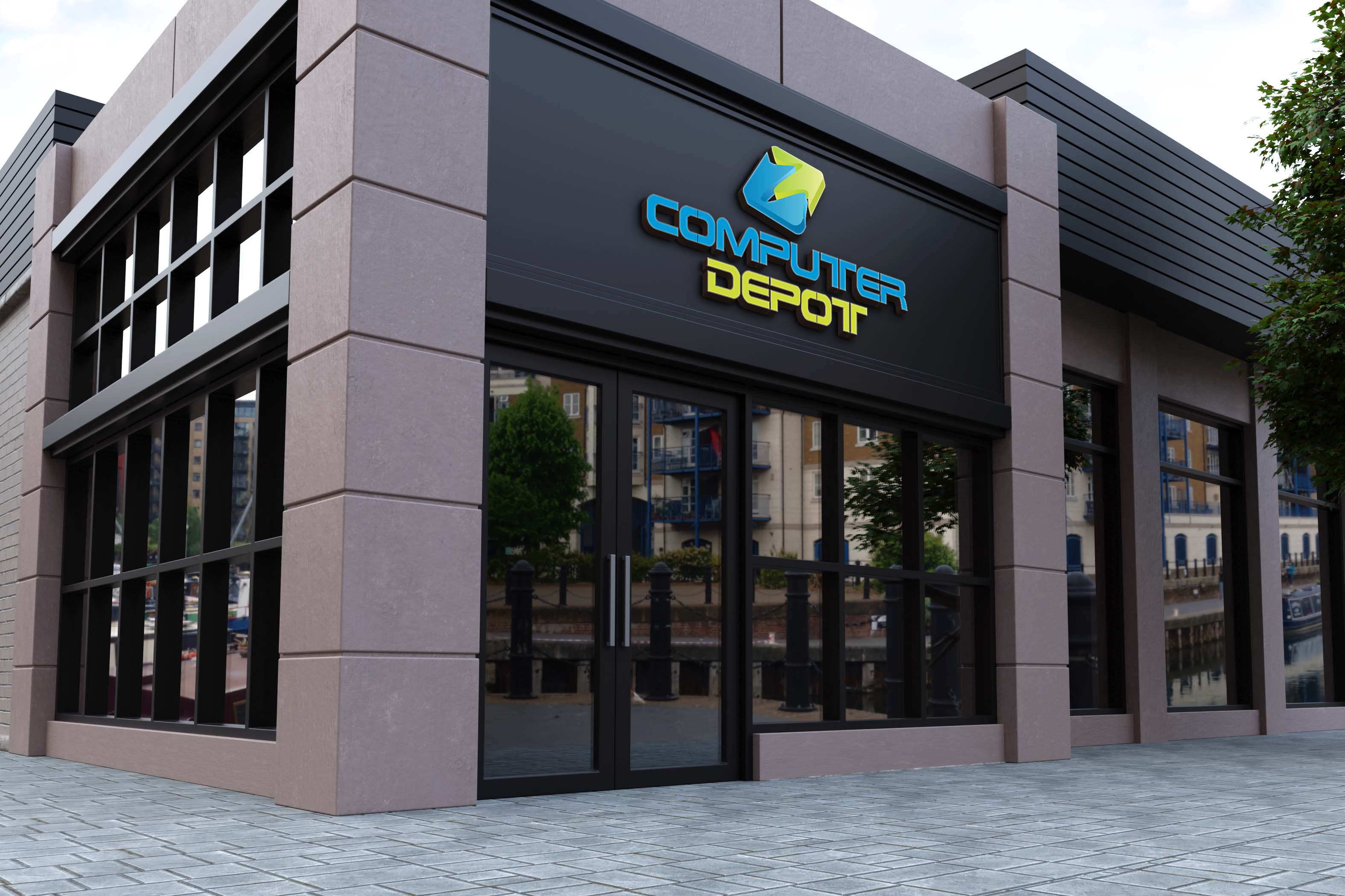 Computer Depot storefront branding